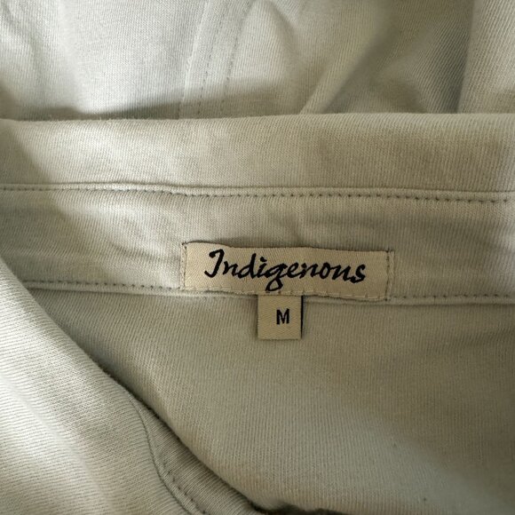 Indigenous Mens Ice Theory Polo Shirt Knit Top Gray Long Sleeve M NWT bv - Picture 4 of 10